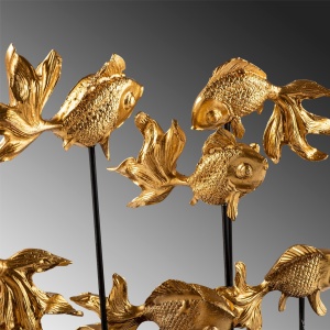 Διακοσμητικό αντικείμενο GOLDFISH Χρυσό 42x28x10 cm - Img 6