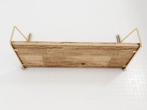 Διακοσμητικό ράφι Χρυσό 45x16x16 cm - Img 10