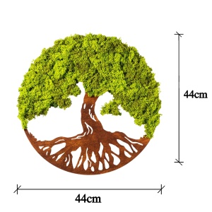 Διακοσμητικό Τοίχου με Ζωντανή Λειχήνα Tree Of Life, Πράσινο, 44x1x44 cm - Img 6