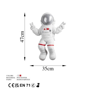 Διακοσμητικό Τοίχου Yak-001 Astronaut, Λευκό, 35x47x10 cm - Img 10