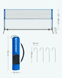 Δίχτυ μπάντμιντον Songmics Μπλε 400x155x103 cm - Img 7
