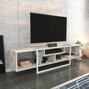Έπιπλο TV Asal 150 - Λευκό, Ephesus - Img 2