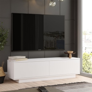 Έπιπλο TV FN1 Λευκό 140x38.2x35.5 cm - Img 2