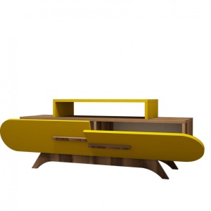Έπιπλο TV Rose-Walnut, Yellow - Img 3