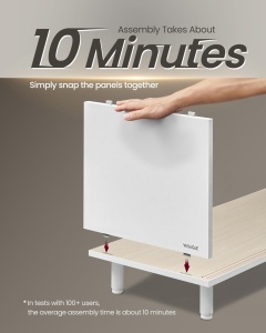 Έπιπλο TV Vasagle Λευκό 140x39x45 cm - Img 3