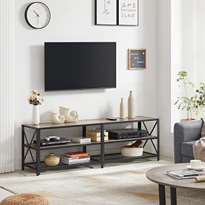 Έπιπλο TV, Vasagle, Μαύρο-Ιβουάρ, 160x39x52 cm