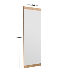 Επιτοίχιος καθρέφτης Azus Natural 40x120x2.2 cm - Img 6