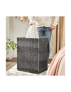 Καλάθι απλύτων, Songmics, 90L, LCB51WG, 46 x 33 x 60 cm - Img 5
