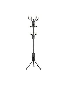 Καλόγερος Songmics, Μέταλλο, Μαύρο, 182 cm