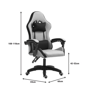 Καρέκλα gaming Gline Pako World Μαύρο 60x59x118 cm - Img 12