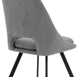 Καρέκλα Initiate material teddy γκρι-μαύρο πόδι μεταλλικό 48x57x85 cm - Img 7