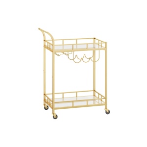 Καρότσι Μπαρ Vasagle Χρυσό 65.8x38x90.2 cm