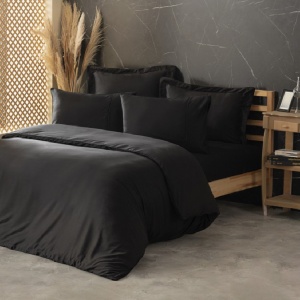 Κλινοσκεπάσματα Silky Μαύρο (Σατέν Deluxe)
