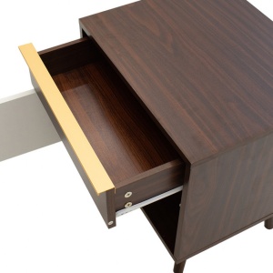 Κομοδίνο Nastia Dark Walnut 48x39x53 cm - Img 5