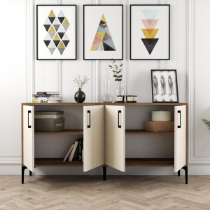 Κονσόλα Kiev 160 - Walnut, Cream - Img 4