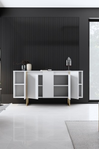 Κονσόλα Luxe Λευκό 160x35x80 cm - Img 5
