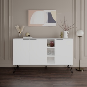 Κονσόλα Clara Λευκό 142x83x35.6 cm