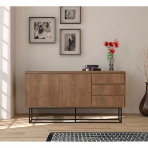 Κονσόλα Ruba Walnut-Μαύρο