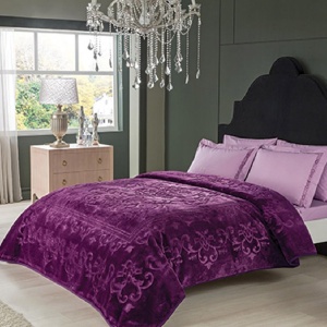 Κουβέρτα Emboss Camilla Μωβ 220x240 cm