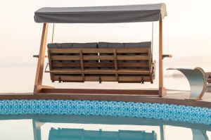 Κούνια Κήπου 3 Θέσεων Luna Deluxe 2600, Ανθρακί, 260x200x195 cm - Img 7
