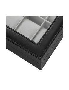 Κουτί για Ρολόγια, Songmics, χωρητικότητα 20.2 x 25.5 x 7.8 cm, JWB010BK, Γκρι - Img 5