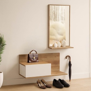 Κρεμάστρα Miranda Λευκό 60x30x89.5 cm