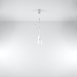 Κρεμαστό φωτιστικό Diego, Λευκό, 9x9x90 cm - Img 5