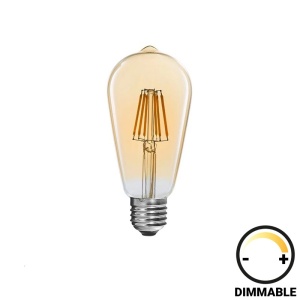 Λαμπτήρας LED ST64 Dimmable 8W E27, Amber, 6.4x6.4x14.7 cm