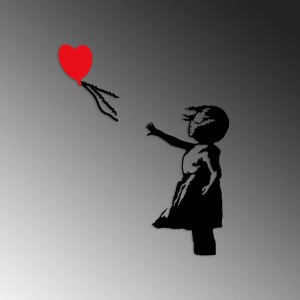 Μεταλλικός πίνακας Banksy Μαύρο 105x85 cm - Img 5