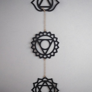 Μεταλλικός πίνακας Chakra Μαύρο 10x10x1.5 cm - Img 5