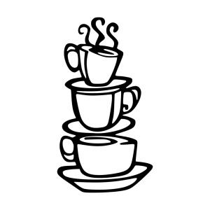 Μεταλλικός πίνακας Coffee Μαύρο 40x75 cm - Img 3