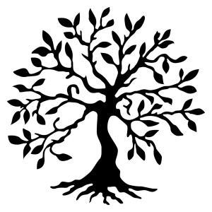 Μεταλλικός πίνακας Tree Μαύρο 60x60 cm - Img 2