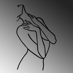 Μεταλλικός πίνακας Woman Μαύρο 53x86 cm - Img 5