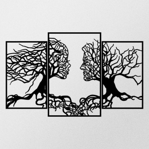 Μεταλλικό Διακοσμητικό Τοίχου Love Tree, Μαύρο, 116x71 cm - Img 4