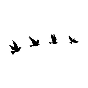 Μεταλλικό Διακοσμητικό Τοίχου Pigeons, Μαύρο, 18x20 cm - Img 4