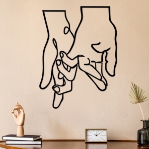 Μεταλλικός πίνακας Pinky Μαύρο 58x76 cm