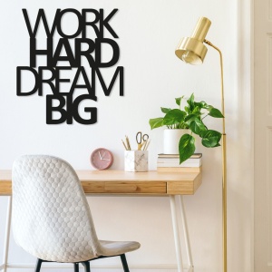 Μεταλλικός πίνακας Work Μαύρο 65x70 cm