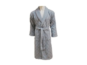 Μπουρνούζι Jacquard Velour, Unisex, Demore Blue