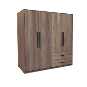 Ντουλάπα με 4 Πόρτες Edritte Pako World Ανοιχτό Καρυδί 160x52x195 cm