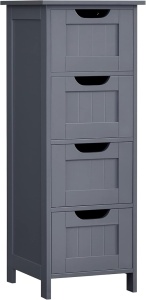 Ντουλάπι Μπάνιου με Συρτάρια Songmics Γκρι 30x30x82 cm