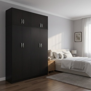 Ντουλάπα με 4 Πόρτες, Athos I, V6, Wenge, 160x42x240 cm