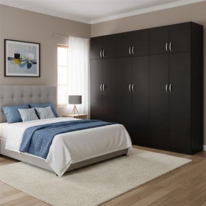 Ντουλάπα με 6 Πόρτες, Athos II, V7, Wenge, 240x42x240 cm
