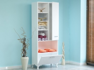Ντουλάπα multifuncțional Sezen Λευκό 60x31.5x163.6 cm - Img 2