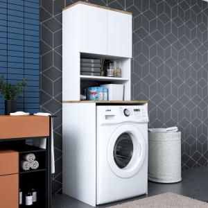 Ντουλάπι για Πλυντήριο Ρούχων KD101 Λευκό 65x183.6x60 cm - Img 3