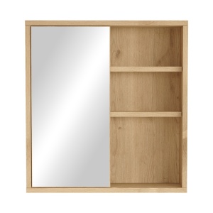 Ντουλάπι Μπάνιου με Καθρέφτη Bagno, Pako World, φυσικό, 60x14x63 cm