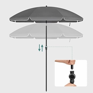 Ομπρέλα για βεράντα, Songmics, Γκρι, 160x206 cm - Img 7