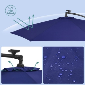 Ομπρέλα σκίασης, Songmics, 300 cm, UPF 50+, Μπλε - Img 3