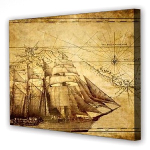 Πίνακας καμβά Καράβι, Ορθογώνιο, 90x60 cm