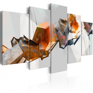 Πίνακας - Fiery Blocks 100x50 cm