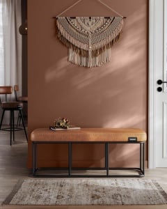 Παγκάκι Εισόδου Vasagle, Caramel, 120x40x45 cm